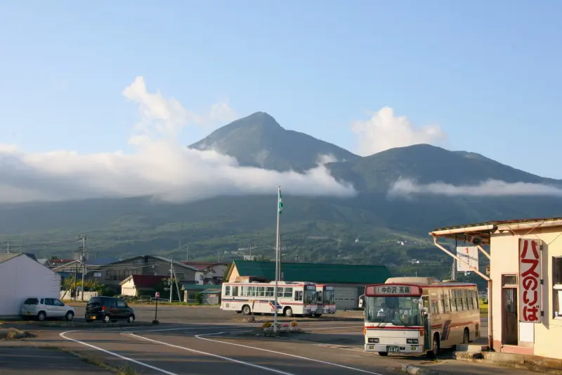 目の前に眺められる日本百名山の一つに選ばれる磐梯山