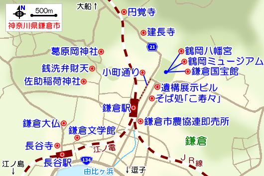鎌倉の観光ガイドマップ