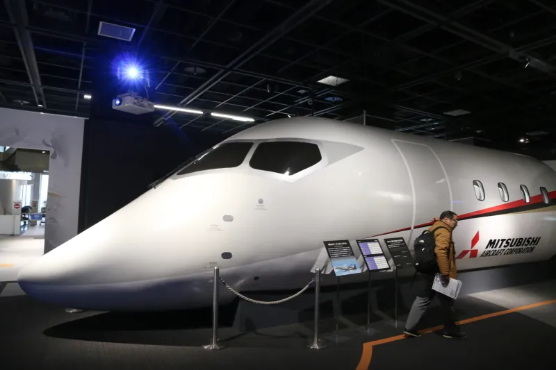 幻の国産旅客機となってしまったＭＲＪの実物大模型