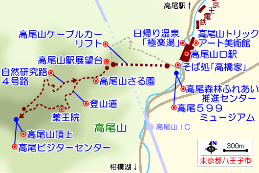 高尾山の観光・登山ガイドマップ