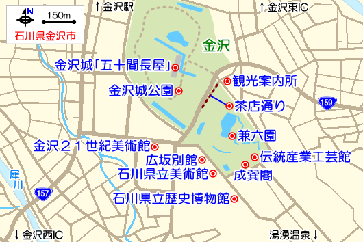 金沢の観光ガイドマップ