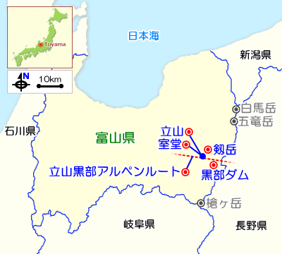 富山県のガイドマップ