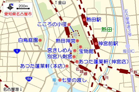 熱田の観光ガイドマップ