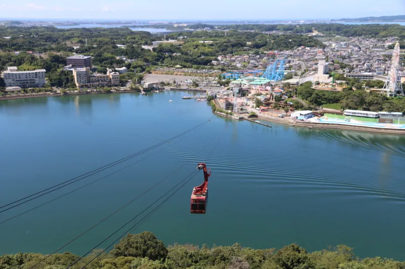 展望台から北方向に見える浜名湖の景色