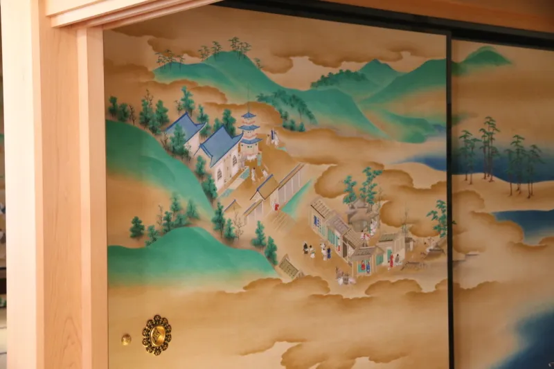 対面所の襖に描かれている和歌山県の紀三井寺