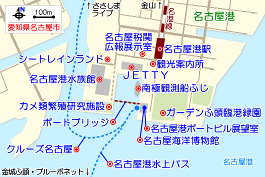 名古屋港の観光ガイドマップ