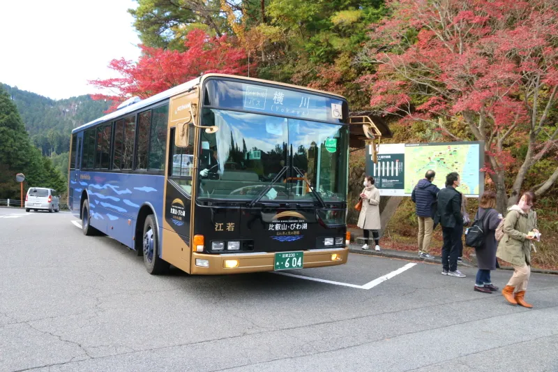 比叡山の観光各所を結んでいるバス乗り場