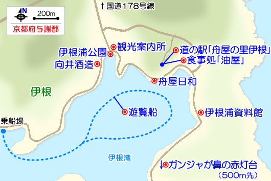 伊根の観光ガイドマップ