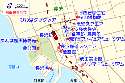 長浜の観光ガイドマップ