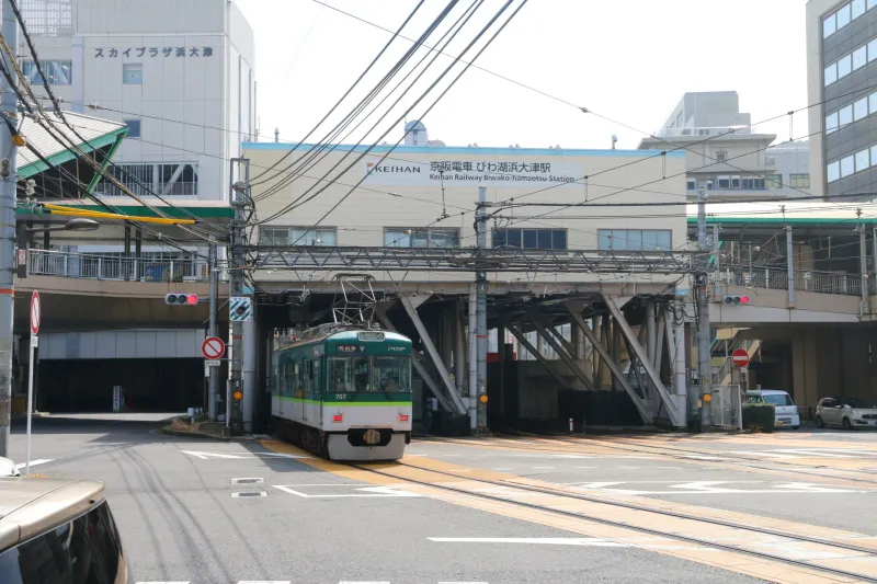 琵琶湖岸までアクセスの良い、びわ湖浜大津駅