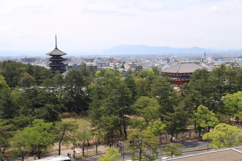 展望台からは奈良市内も見えるビュースポット