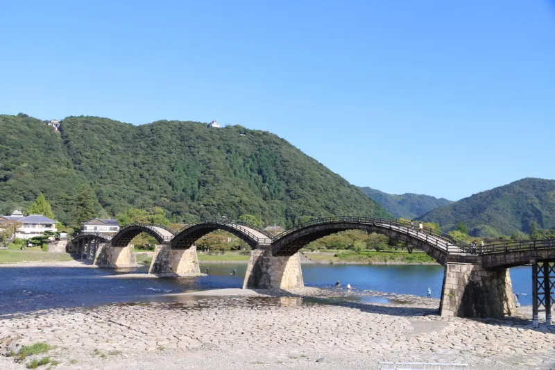 日本三名橋の一つに選ばれている錦帯橋 