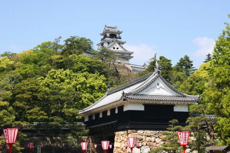 多くの歴史的建造物が現存している高知城 
