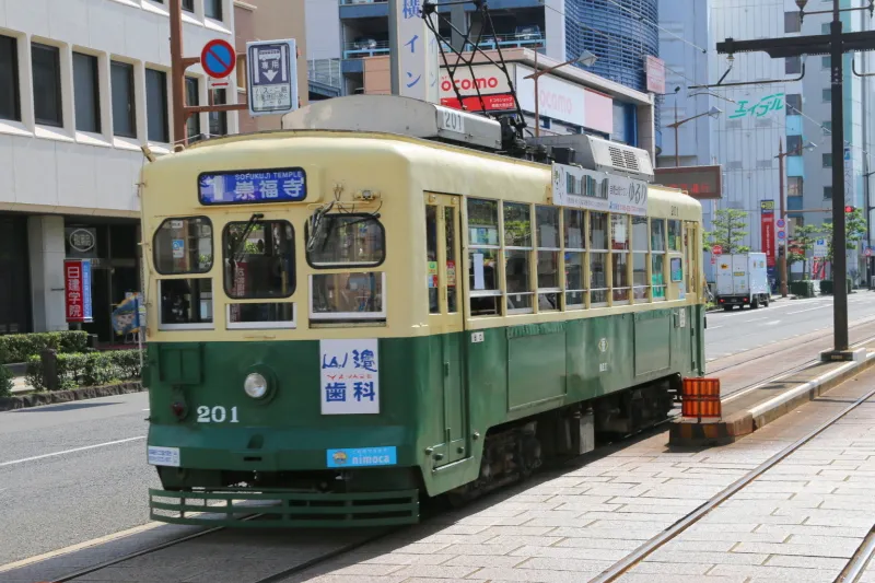 長崎電気軌道で一番古い車両、１９５０年製造の２０１号 
