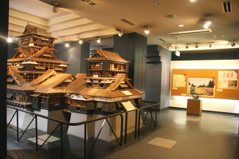 １～３階は熊本城の歴史を紹介する博物館フロア 