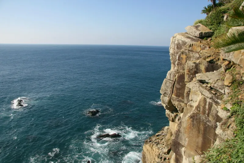 断崖の上に位置するため、太平洋が眺められる展望スポット 